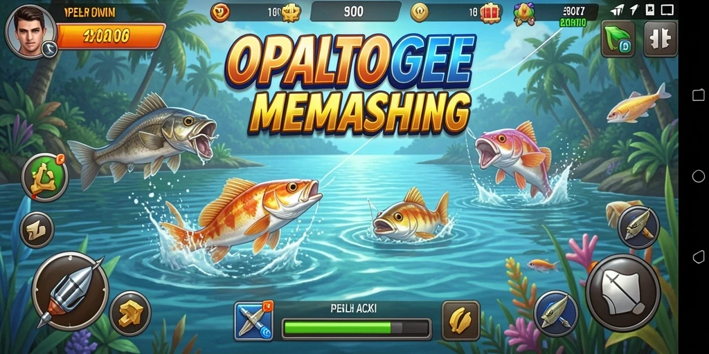Tampilan menawan dalam gameplay OPALTOGEL saat memancing berbagai jenis ikan.