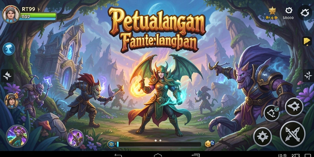 Tampilan gameplay yang menampilkan pertarungan menarik dalam RT99.