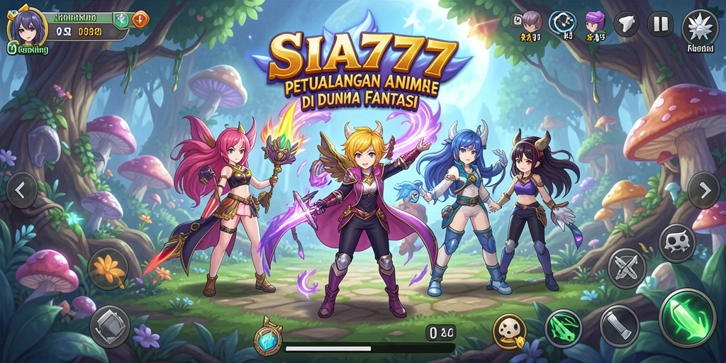 Tampilan gameplay SIA777 yang menakjubkan dengan karakter anime.