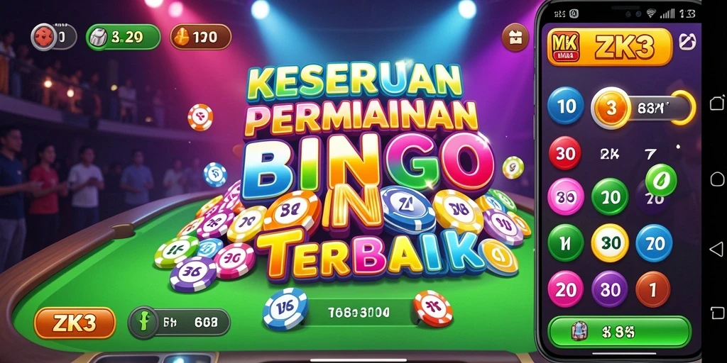 Screenshot gameplay ZK3 dengan tampilan Bingo yang menarik.