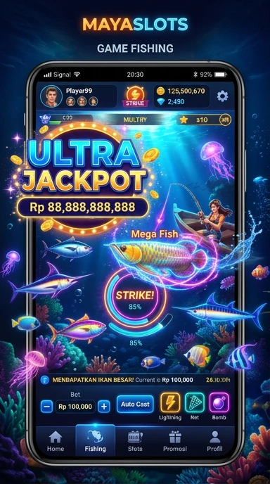 Tampilan antarmuka aplikasi mayaslots yang menarik.